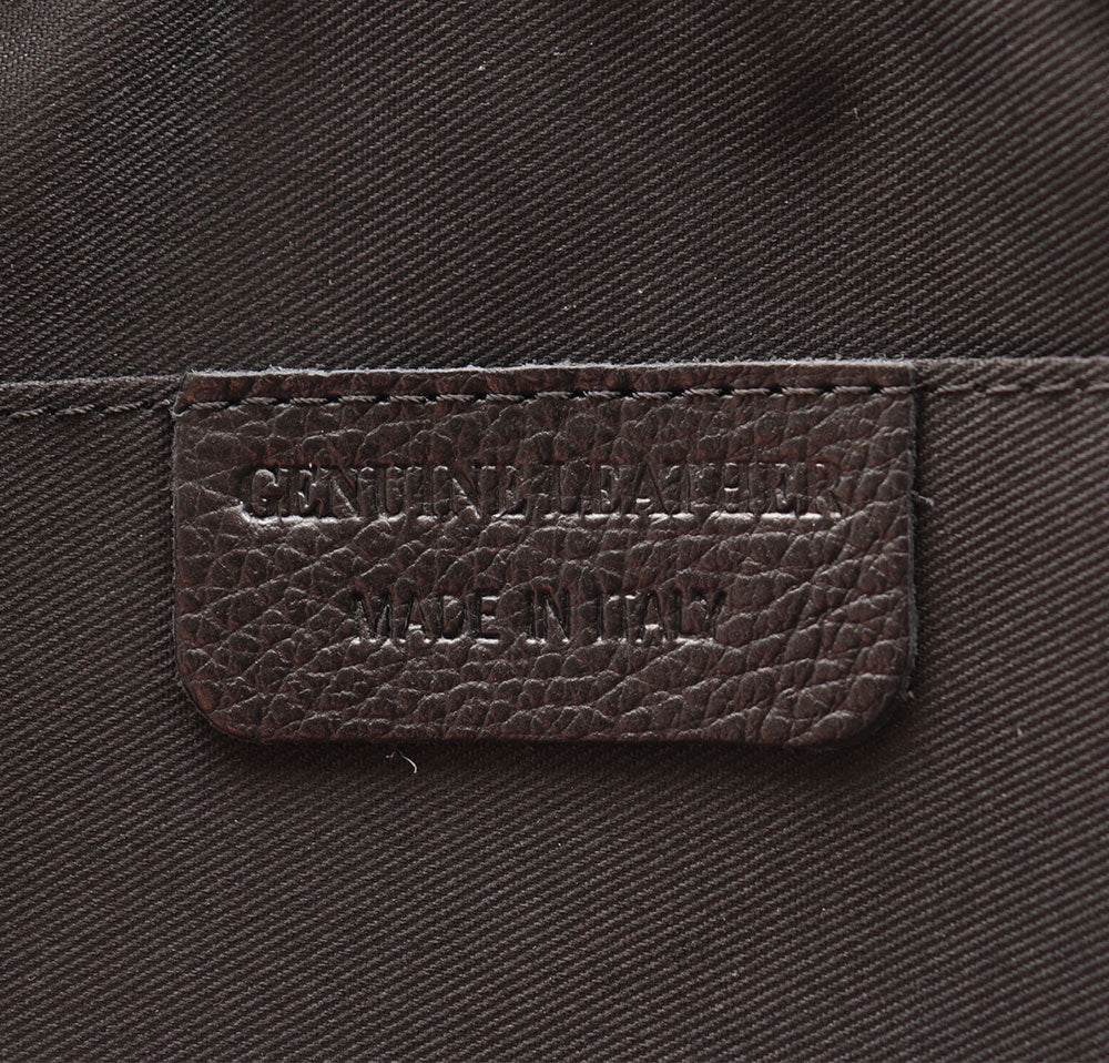 Borsa Business in Pelle Nera VIAVERDI Made in Italy - Porta Pc 15.6