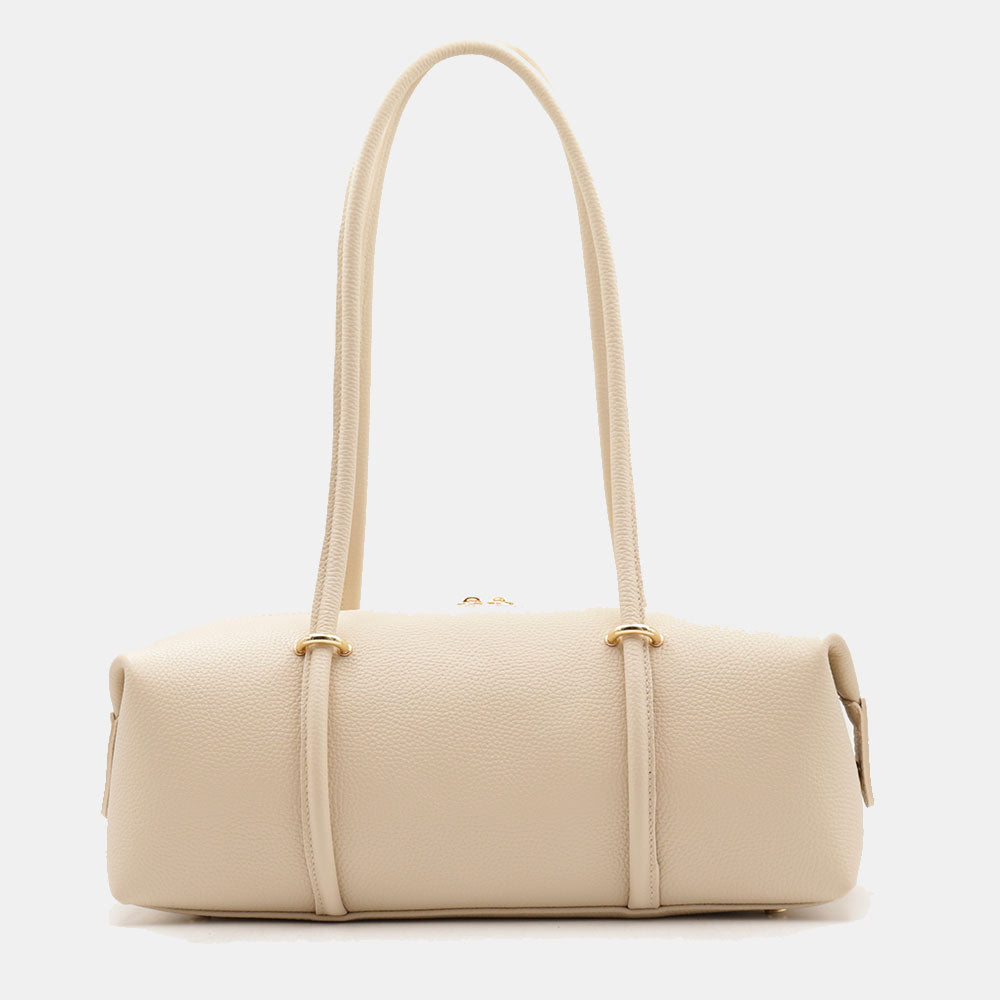 Borsa Donna a Spalla VIAVERDI in Pelle Beige Made in Italy linea San Gimignano