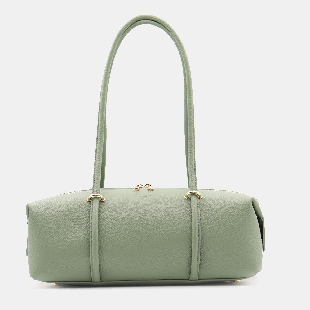 Borsa Donna a Spalla VIAVERDI in Pelle Verde Menta Made in Italy linea San Gimignano
