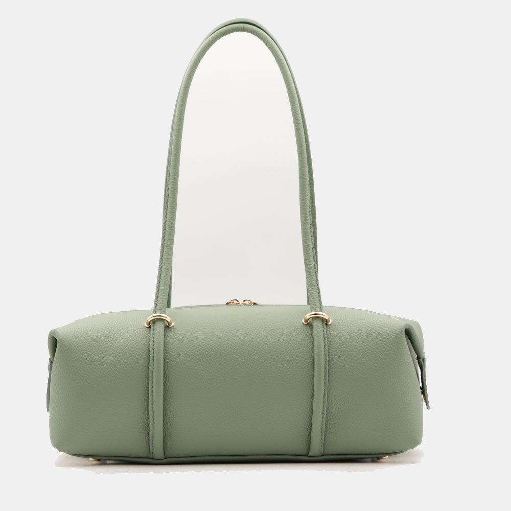 Borsa Donna a Spalla VIAVERDI in Pelle Verde Menta Made in Italy linea San Gimignano