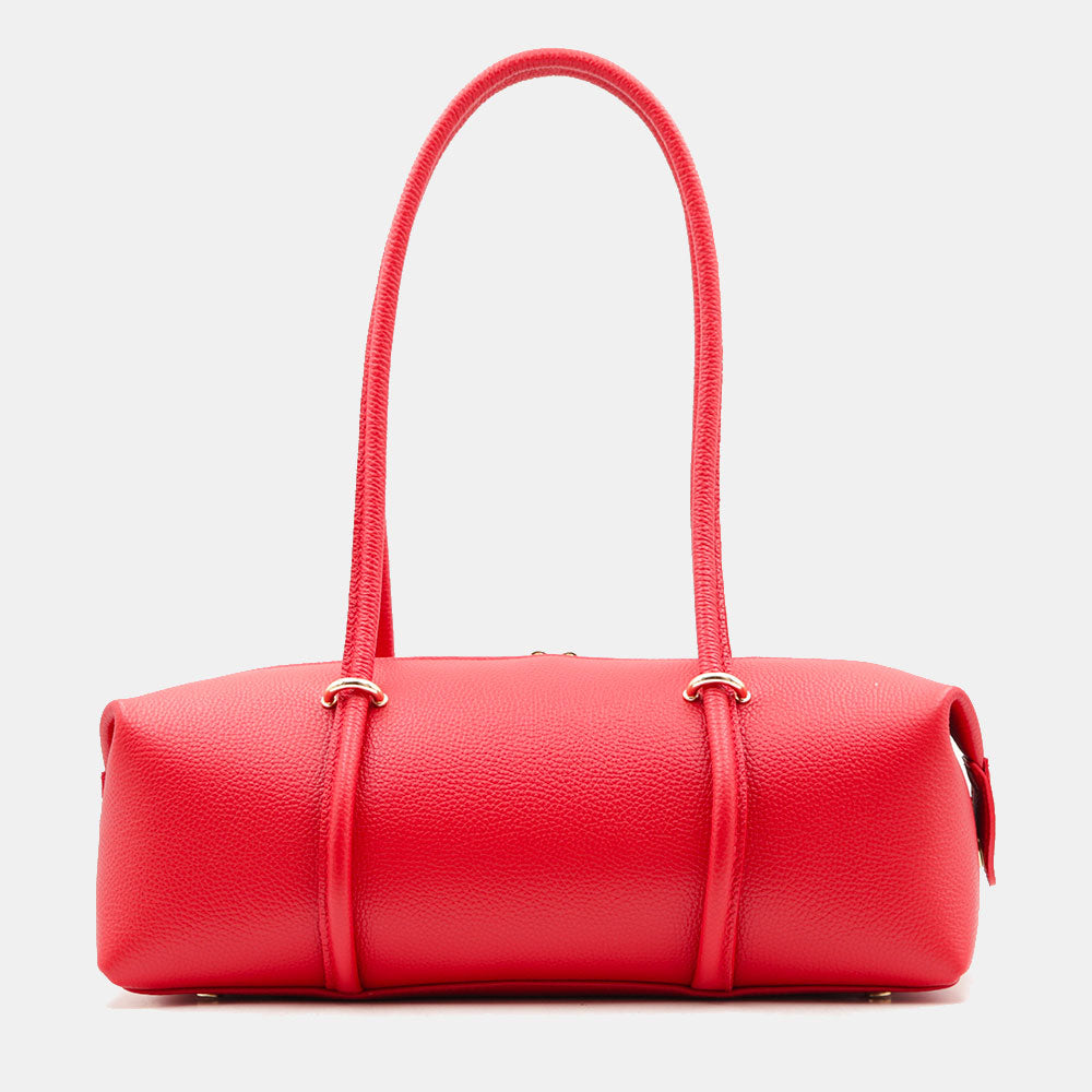 Borsa Donna a Spalla VIAVERDI in Pelle Rossa Made in Italy linea San Gimignano