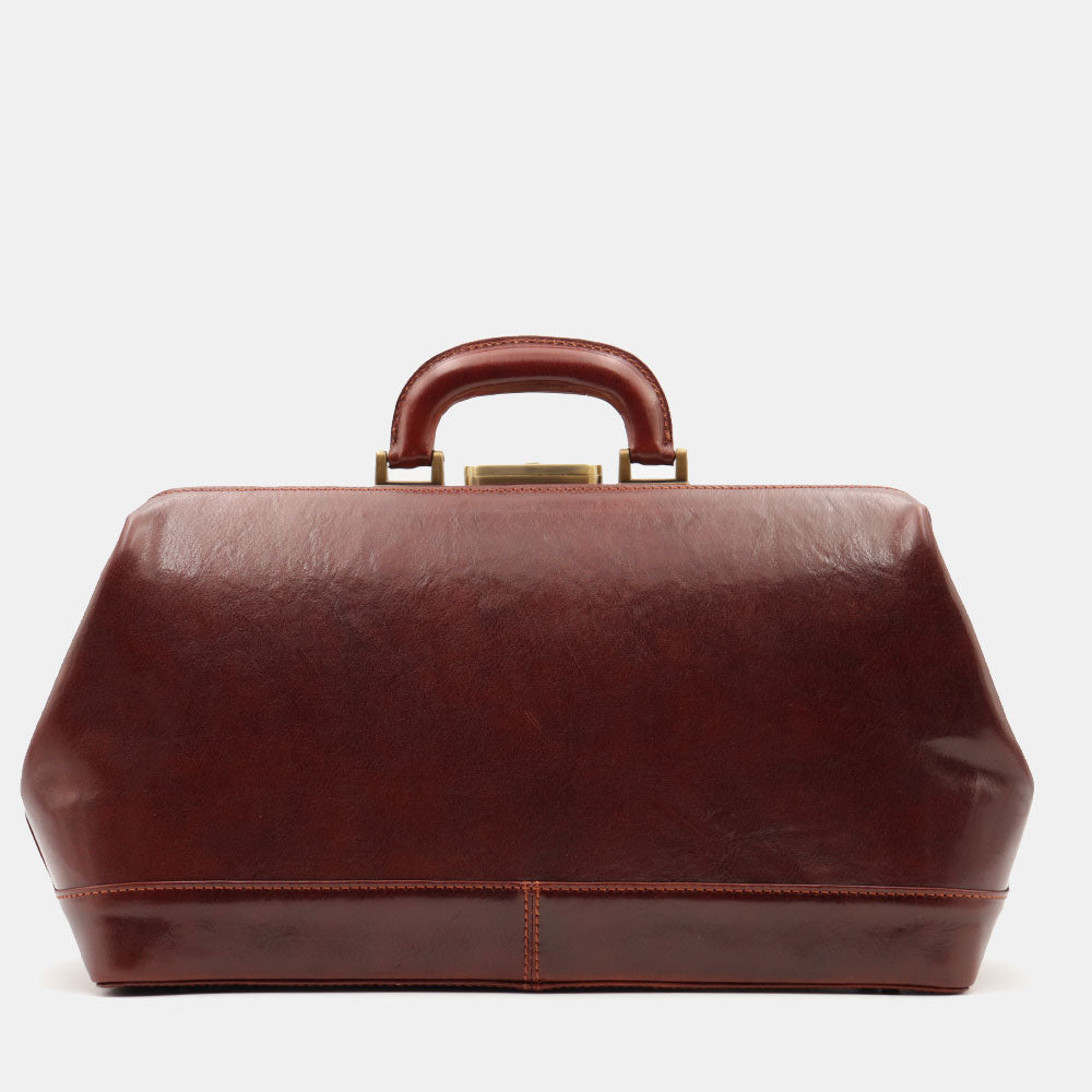 Borsa Medico Classica in Pelle Marrone VIAVERDI Made in Italy linea Firenze