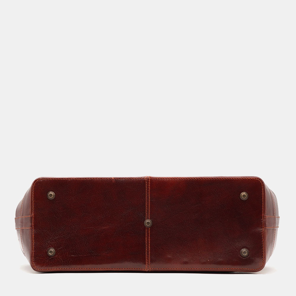 Borsa Medico Classica in Pelle Marrone VIAVERDI Made in Italy linea Firenze