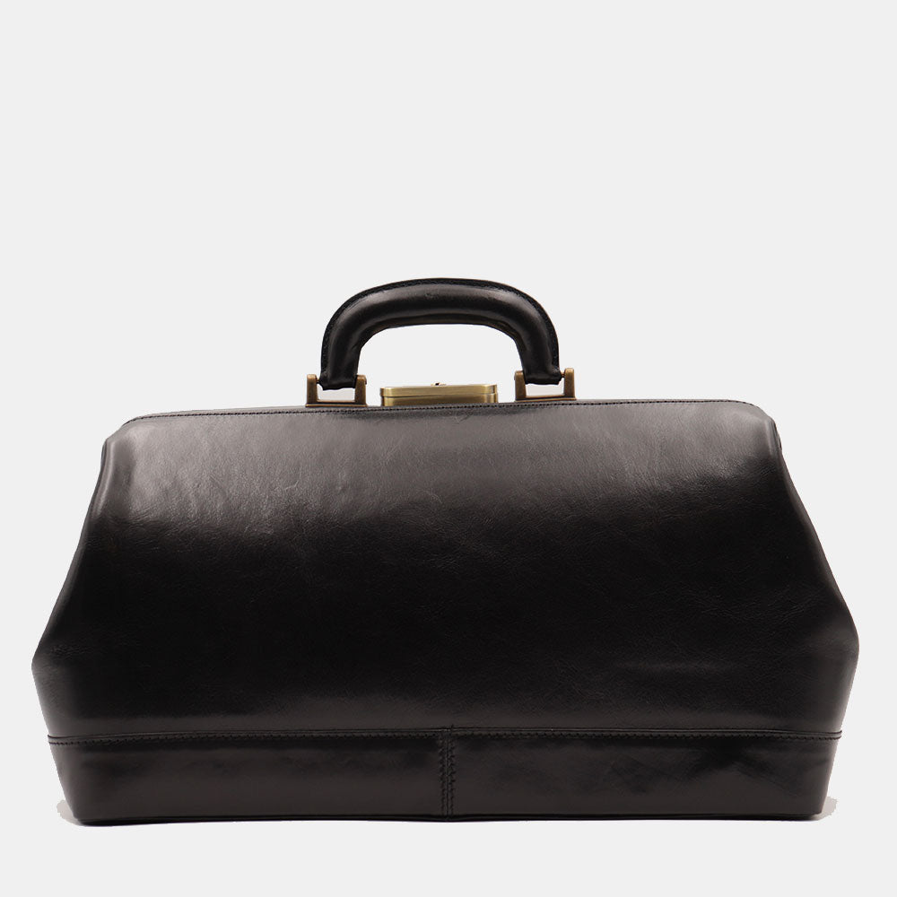 Borsa Medico Classica in Pelle Nera VIAVERDI Made in Italy linea Firenze