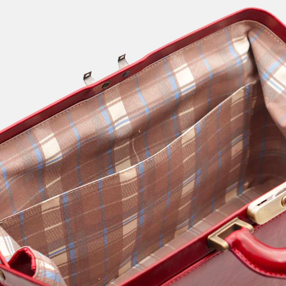 Borsa Medico Classica in Pelle Rossa VIAVERDI Made in Italy linea Firenze