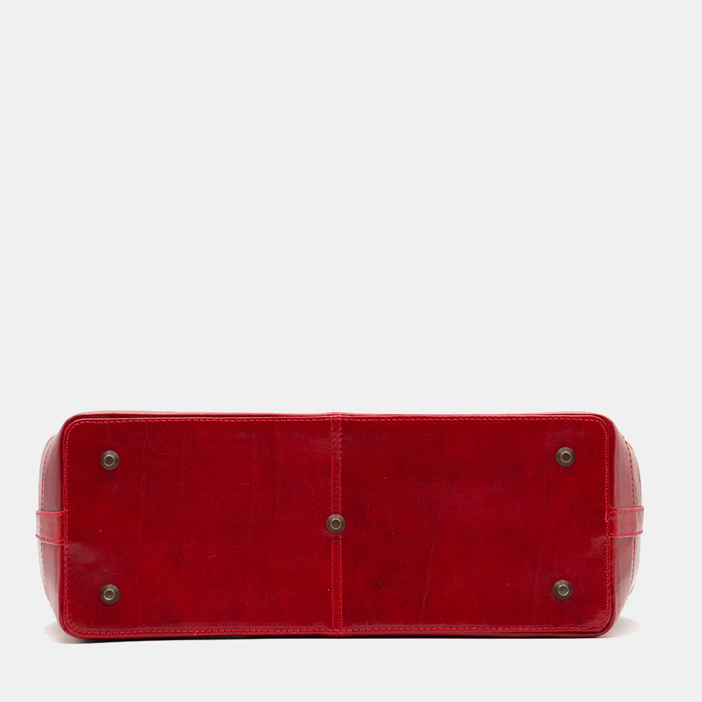 Borsa Medico Classica in Pelle Rossa VIAVERDI Made in Italy linea Firenze