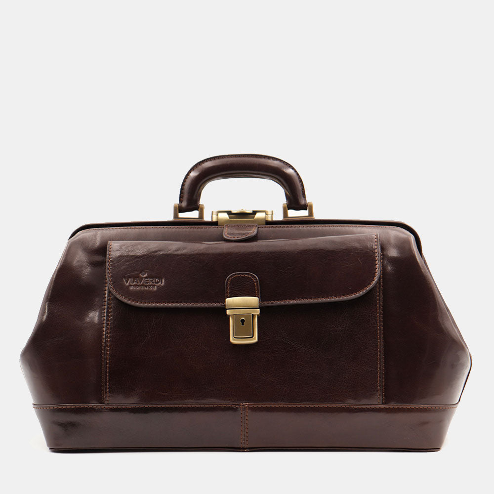 Borsa Medico Classica in Pelle Testa di Moro VIAVERDI Made in Italy linea Firenze