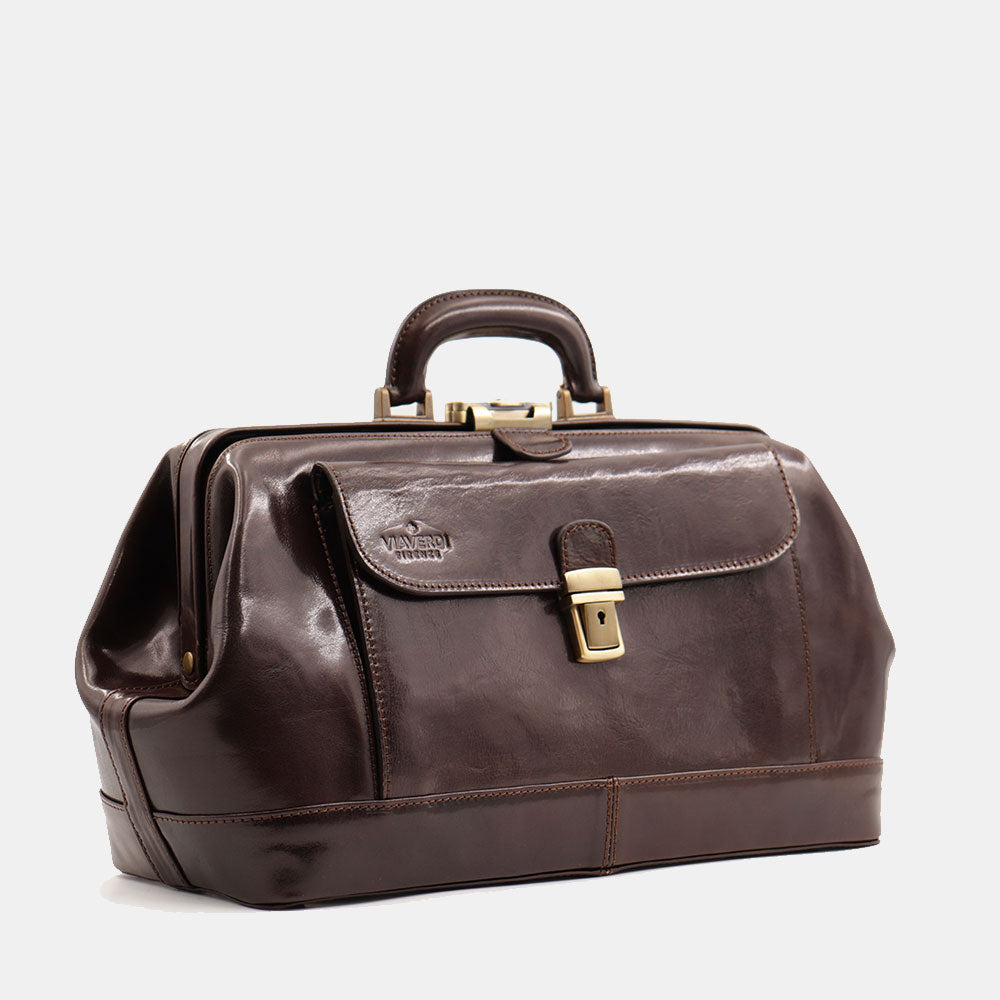 Borsa Medico Classica in Pelle Testa di Moro VIAVERDI Made in Italy linea Firenze