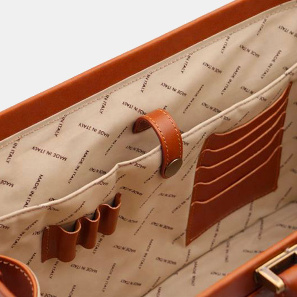 VIAVERDI Arzttasche aus Leder, hergestellt in Italien, Florence-Linie