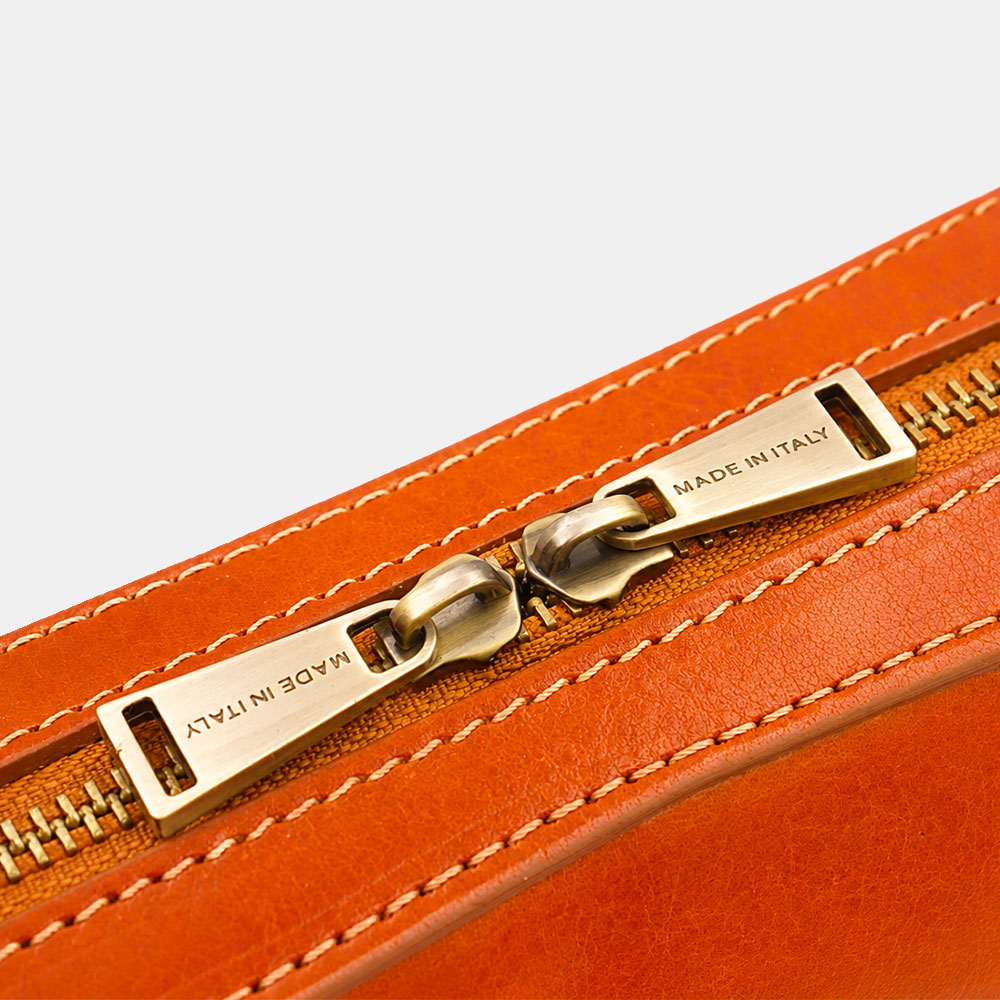Borsa Donna Bauletto a Spalla Donna VIAVERDI in Pelle color Cuoio Made in Italy linea Firenze