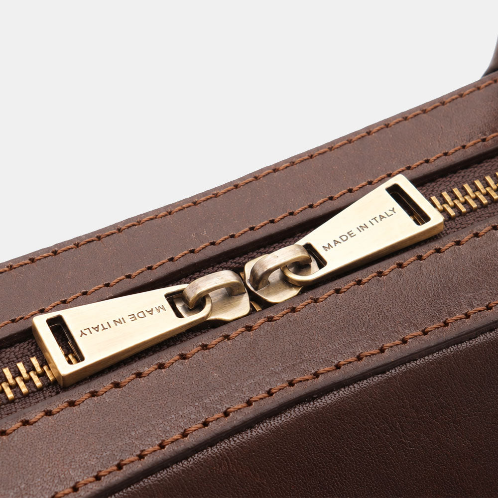 Bowler Bag ViaVerdi in Dark Brown Leather Made in Italy – Line Firenze
