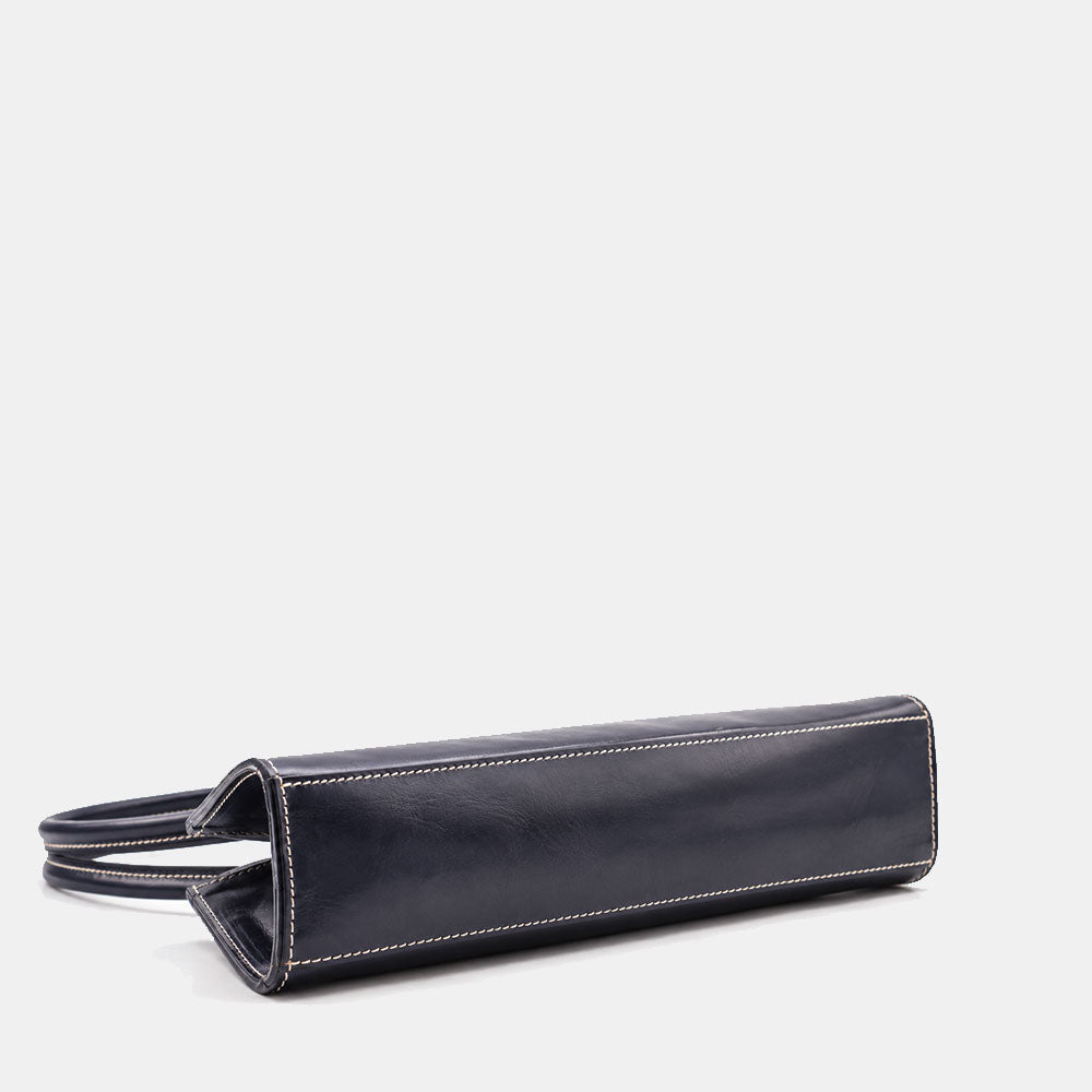 Schultertasche ViaVerdi aus Blauem Leder Made in Italy – Linie Firenze
