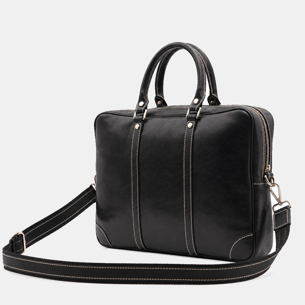 Borsa da Ufficio in Pelle Blu VIAVERDI Made in Italy Linea Firenze - Porta Pc 15.6