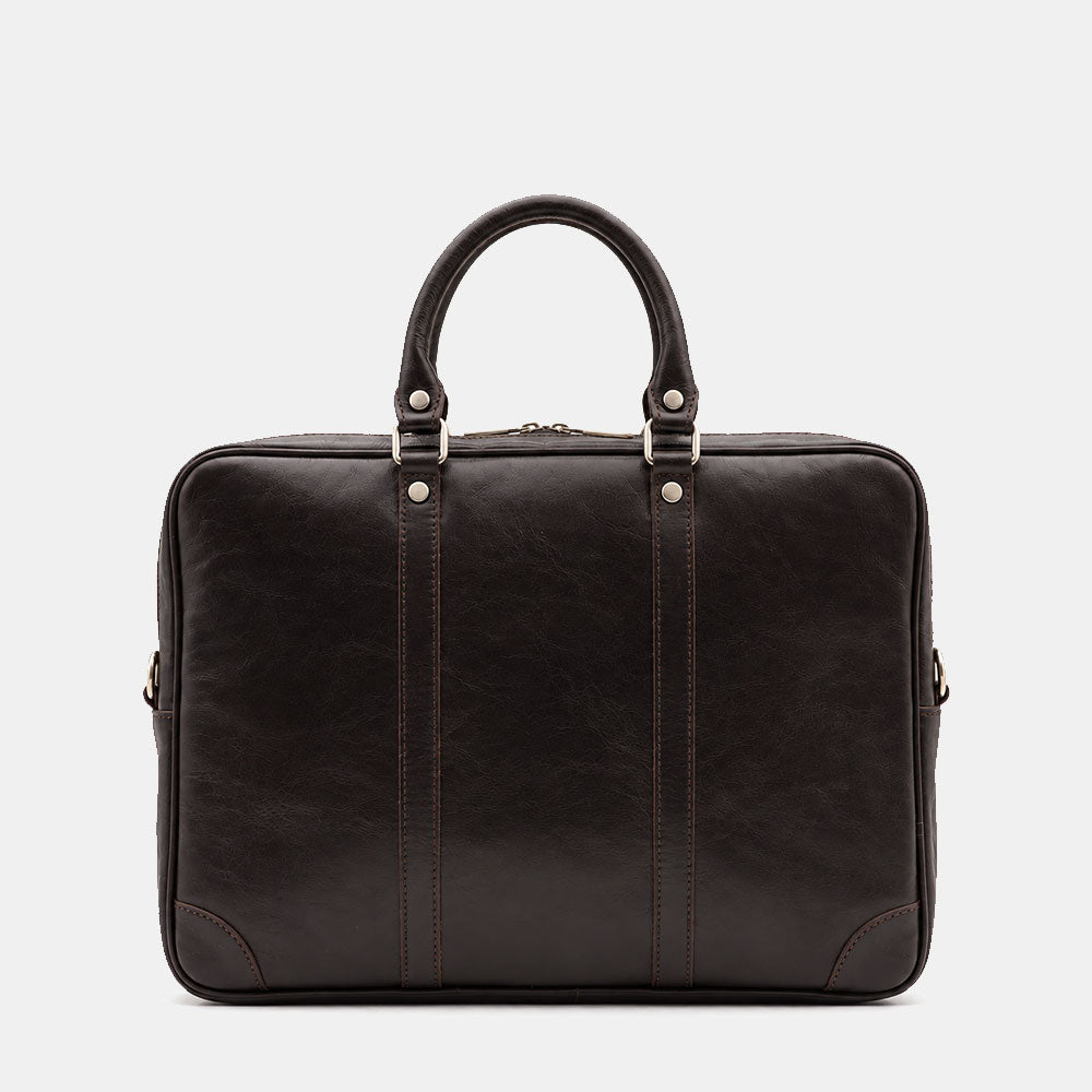 Borsa da Ufficio in Pelle Nera VIAVERDI Made in Italy Linea Firenze - Porta Pc 15.6