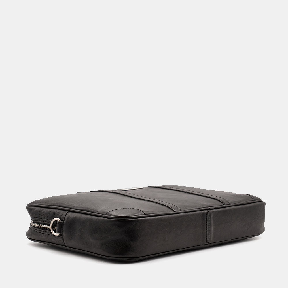 Borsa da Ufficio in Pelle Nera VIAVERDI Made in Italy Linea Firenze - Porta Pc 15.6
