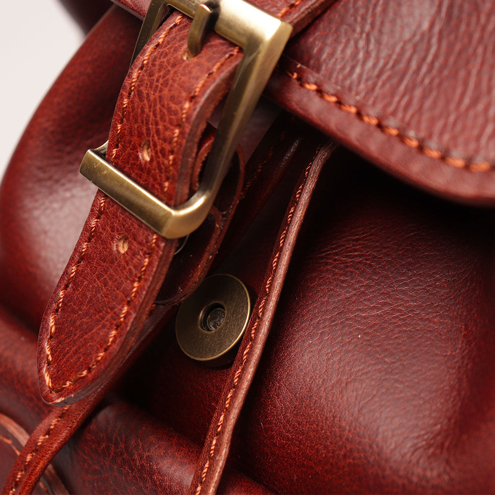 Zaino Donna VIAVERDI in Pelle Marrone Made in Italy linea Firenze