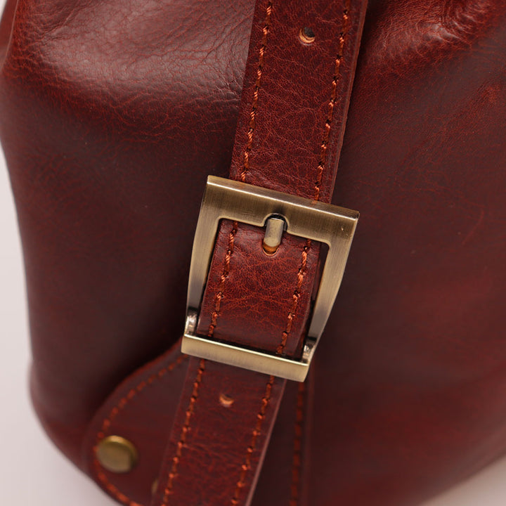 Zaino Donna VIAVERDI in Pelle Marrone Made in Italy linea Firenze