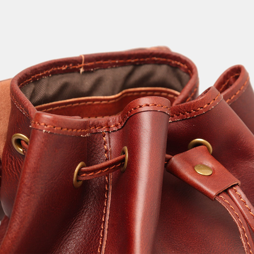 Zaino Donna VIAVERDI in Pelle Marrone Made in Italy linea Firenze