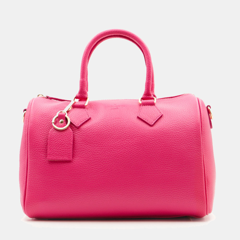 Borsa Bauletto in Pelle Fucsia VIAVERDI Made in Italy Linea San Gimignano