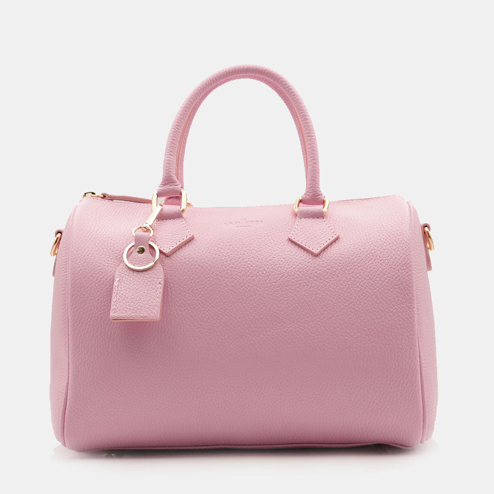 Borsa Bauletto in Pelle Rosa VIAVERDI Made in Italy Linea San Gimignano