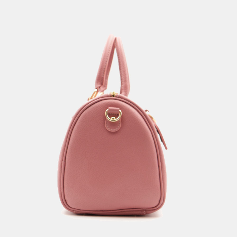 Borsa Bauletto in Pelle Rosa Antico VIAVERDI Made in Italy Linea San Gimignano