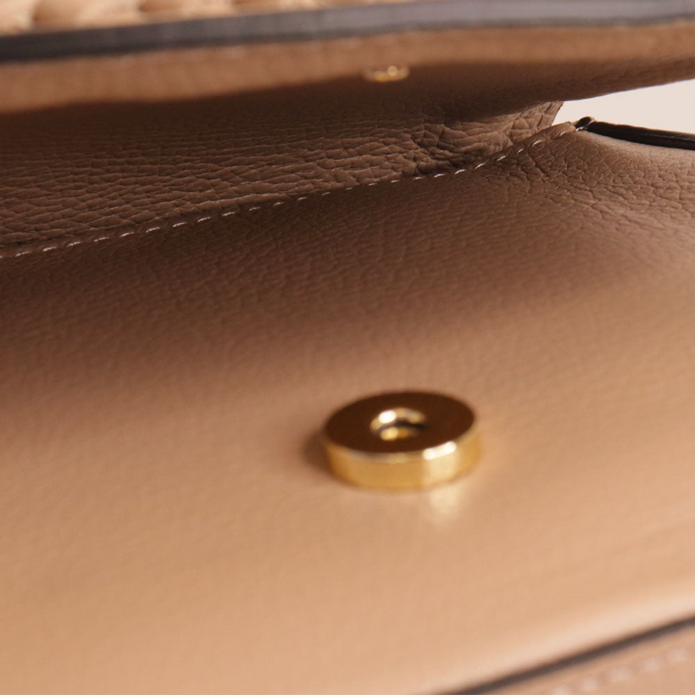 Borsa a Tracolla VIAVERDI in Pelle Taupe Made in Italy linea San Gimignano