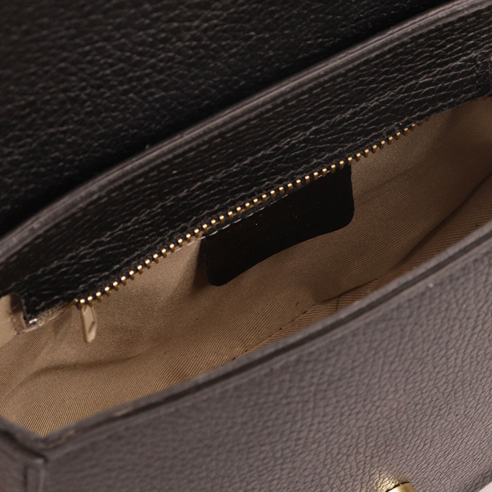 Borsa a Tracolla VIAVERDI in Pelle Nera Made in Italy linea San Gimignano