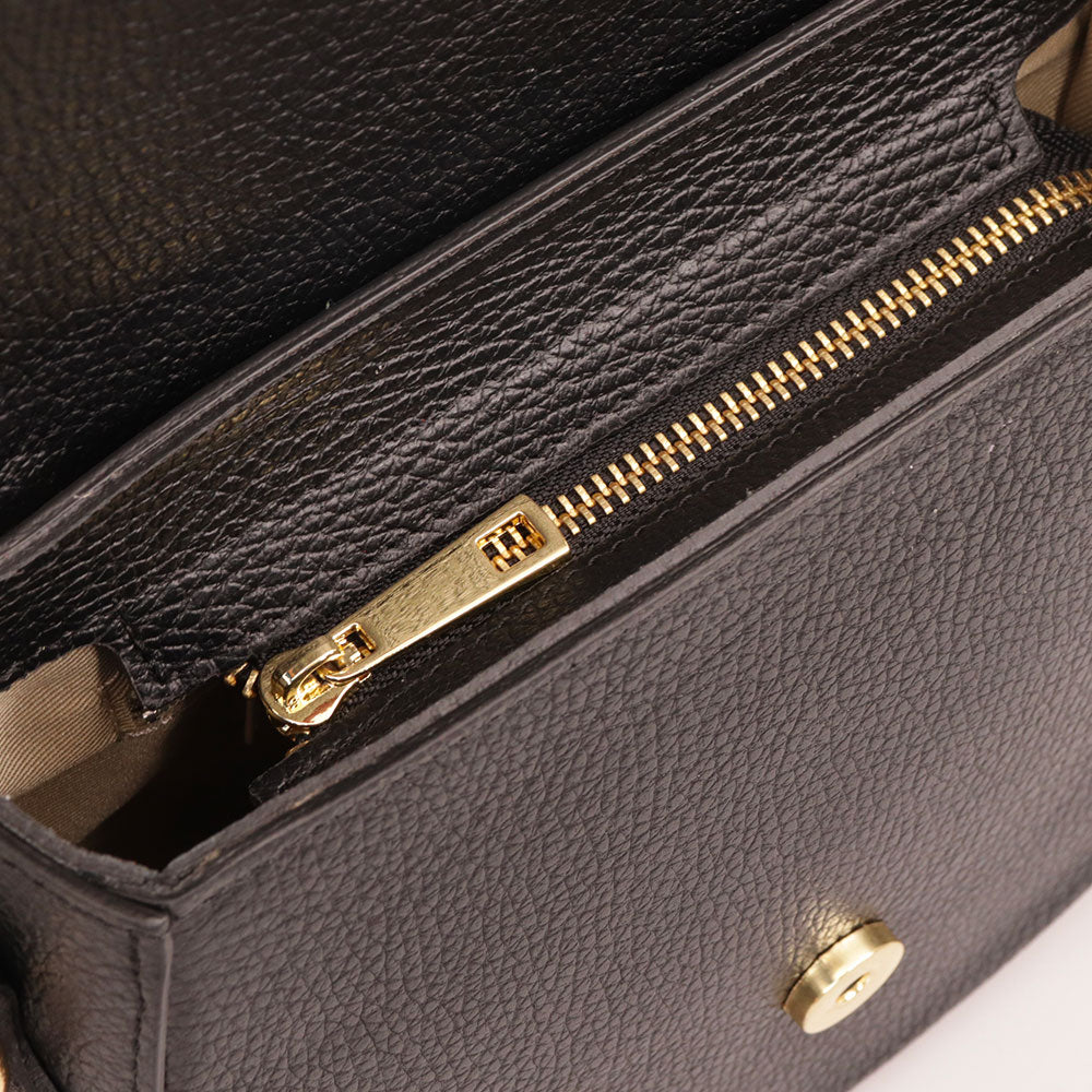 Borsa a Tracolla VIAVERDI in Pelle Nera Made in Italy linea San Gimignano