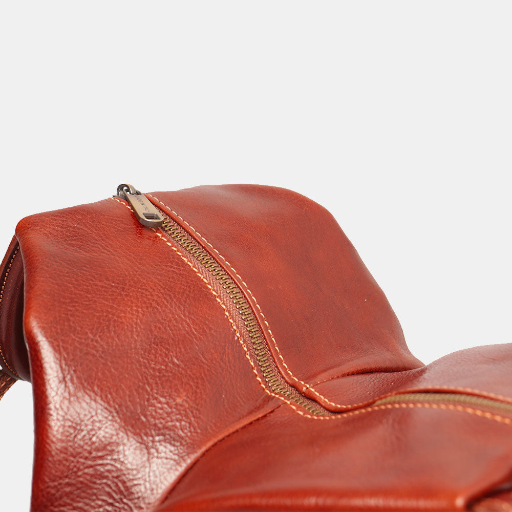 Zaino Donna VIAVERDI in Pelle Marrone Made in Italy linea Firenze