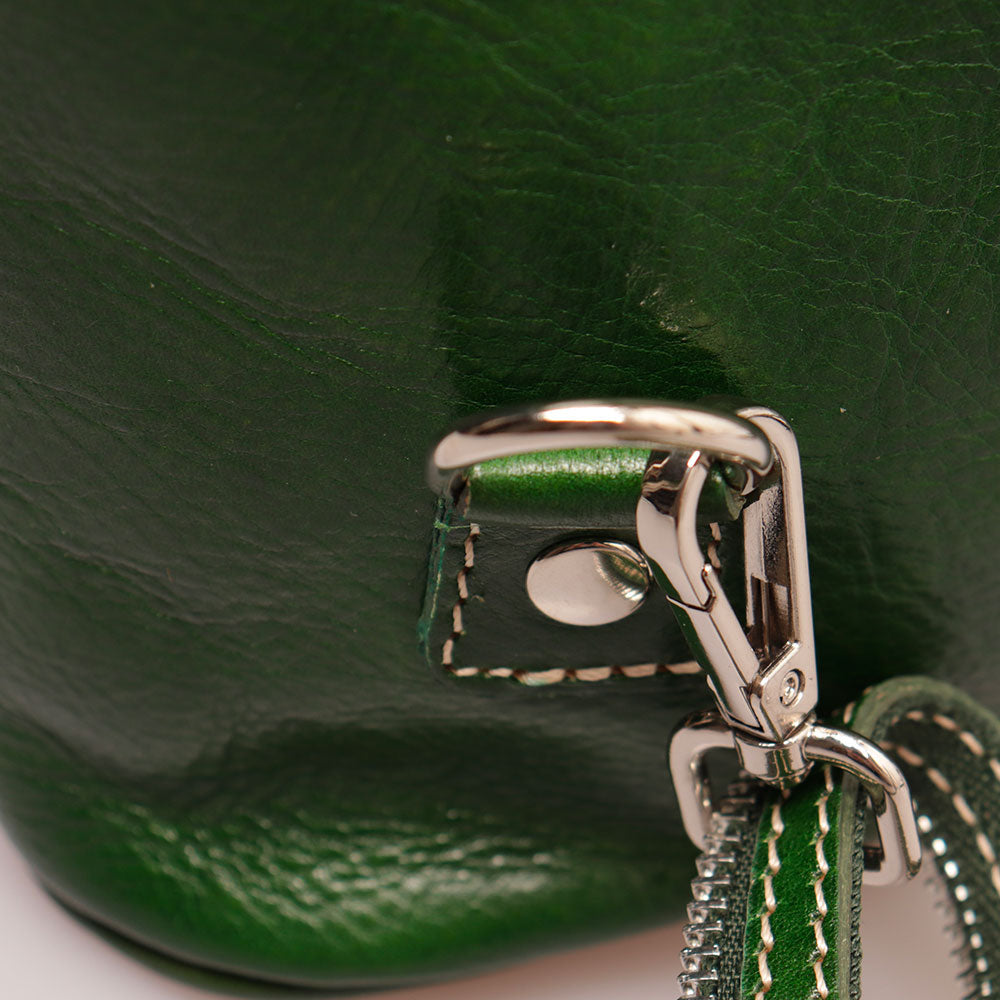 Zaino Donna VIAVERDI in Pelle Verde Made in Italy linea Firenze