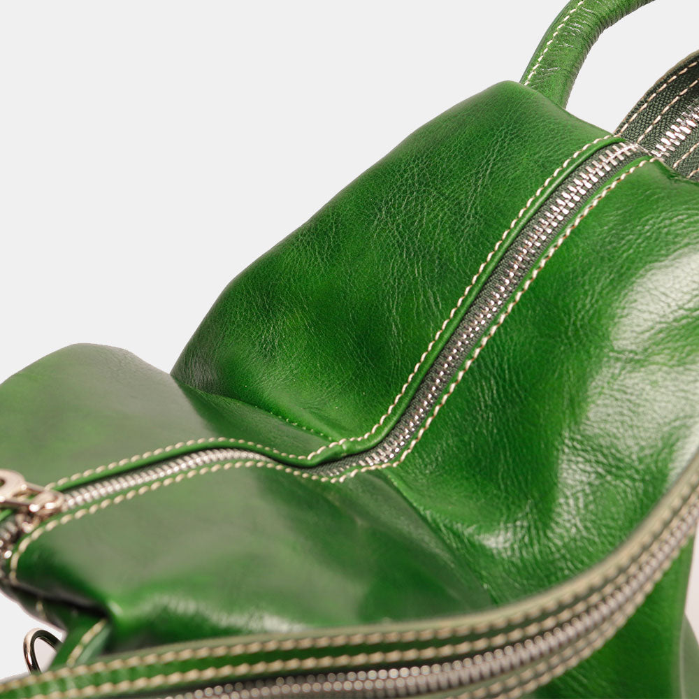 Zaino Donna VIAVERDI in Pelle Verde Made in Italy linea Firenze