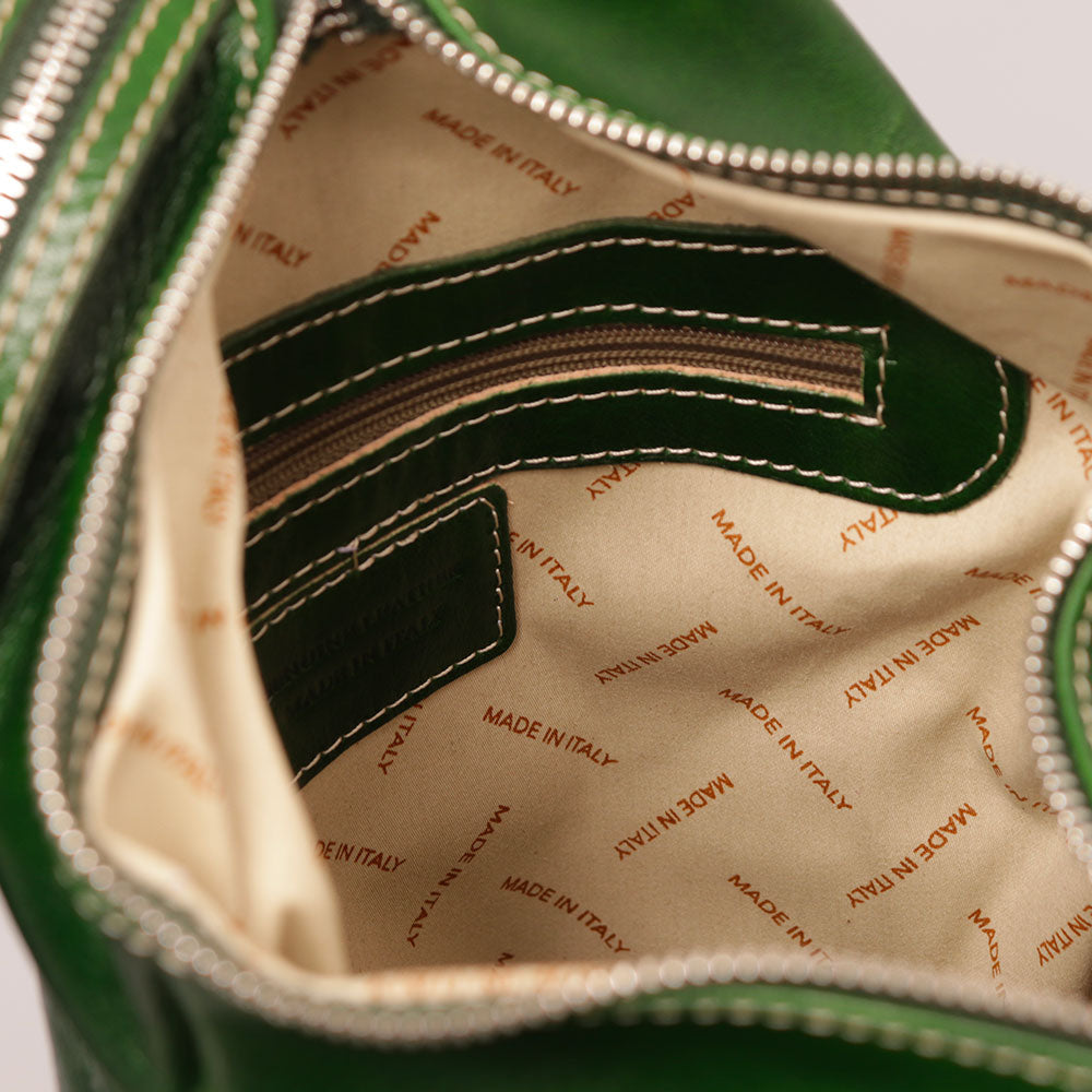 Zaino Donna VIAVERDI in Pelle Verde Made in Italy linea Firenze