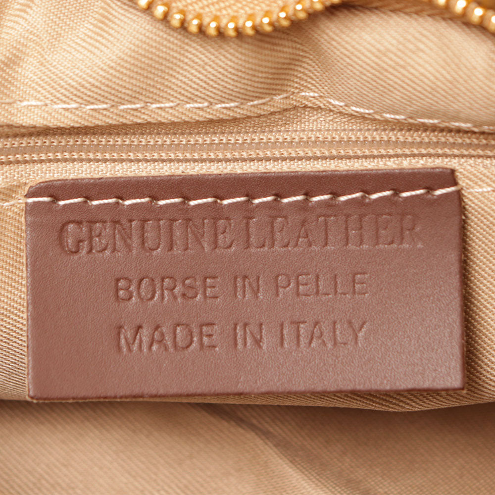 Borsa Hobo a Spalla con Catena VIAVERDI in Pelle Oro Made in Italy linea Monteriggioni