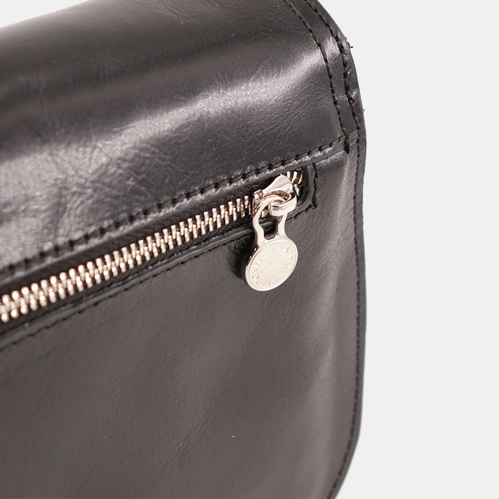 Borsa a Tracolla VIAVERDI in Pelle Nera Made in Italy linea Firenze