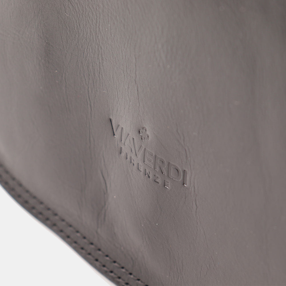 Borsa a Tracolla VIAVERDI in Pelle Nera Made in Italy linea Firenze
