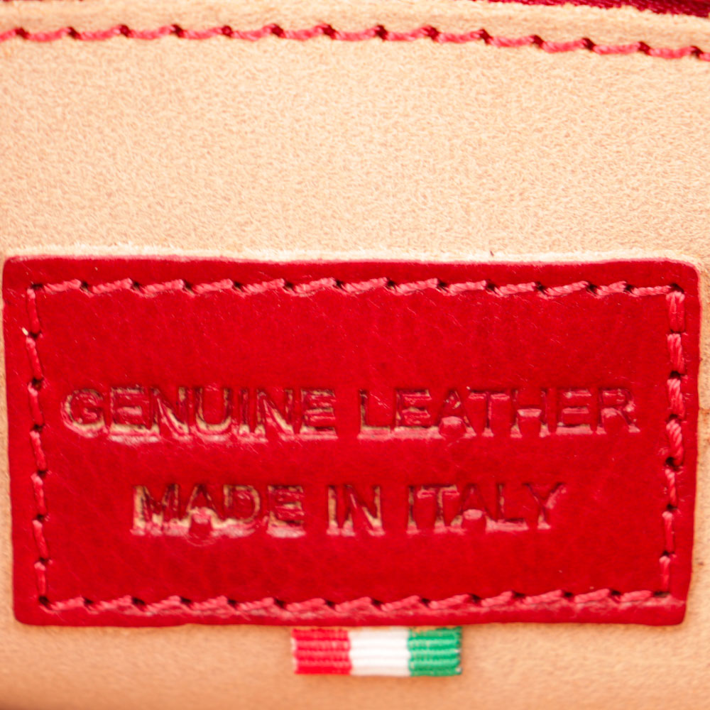 Borsa a Tracolla VIAVERDI in Pelle Rossa Made in Italy linea Firenze