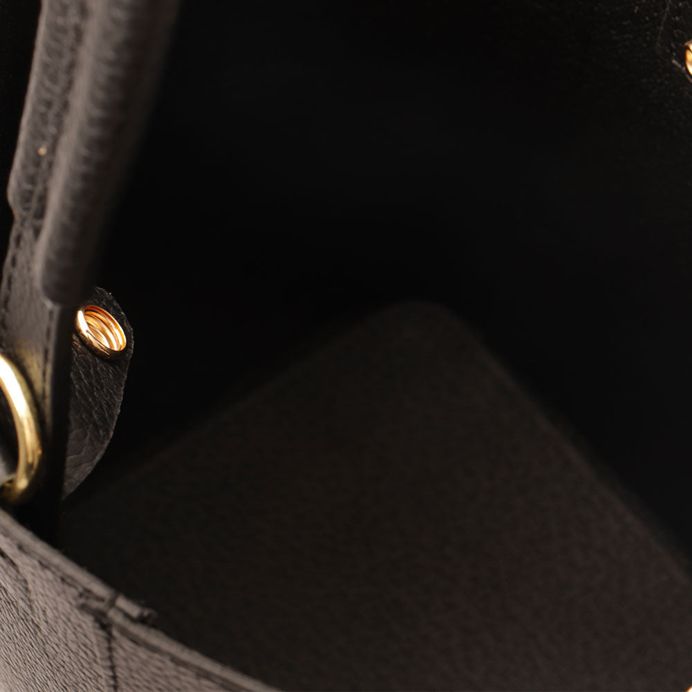 Borsa Secchiello con Pochette VIAVERDI in Pelle Nera Made in Italy linea Pienza