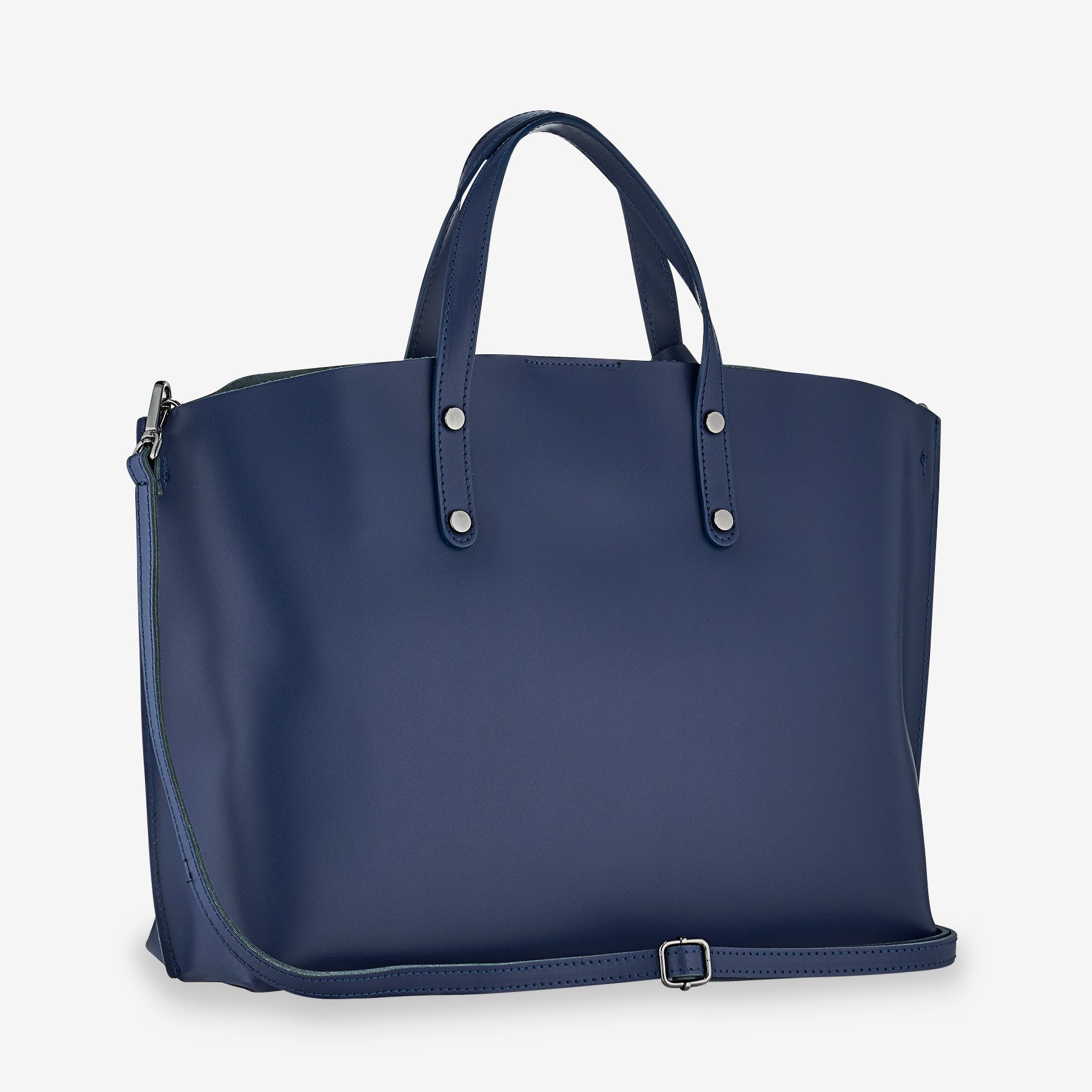 Borsa a Mano in Pelle Blu VIAVERDI Made in Italy