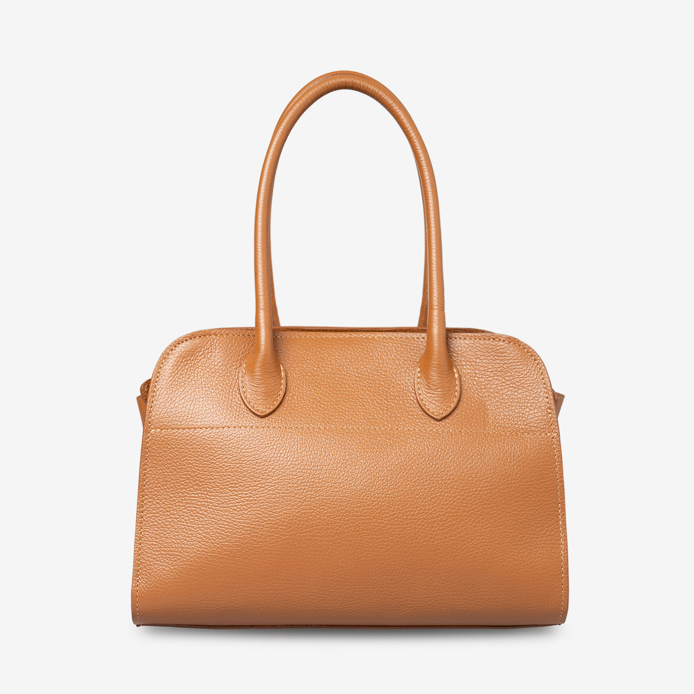 VIAVERDI Shoulder Bag in Tan Leather Made in Italy Pitigliano line