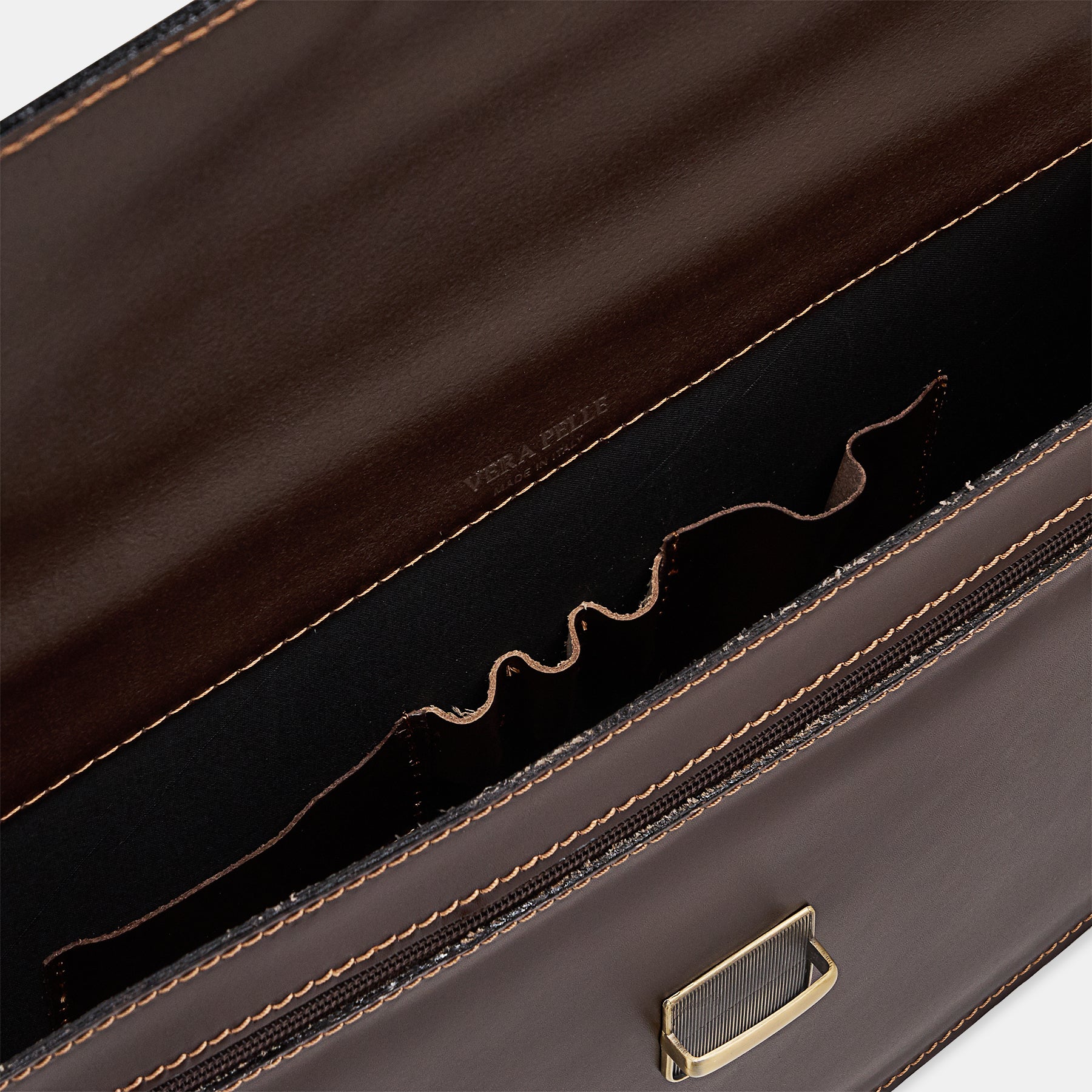 Cartella da Lavoro in Pelle Tesa di Moro VIAVERDI Made in Italy - Pc 15.6