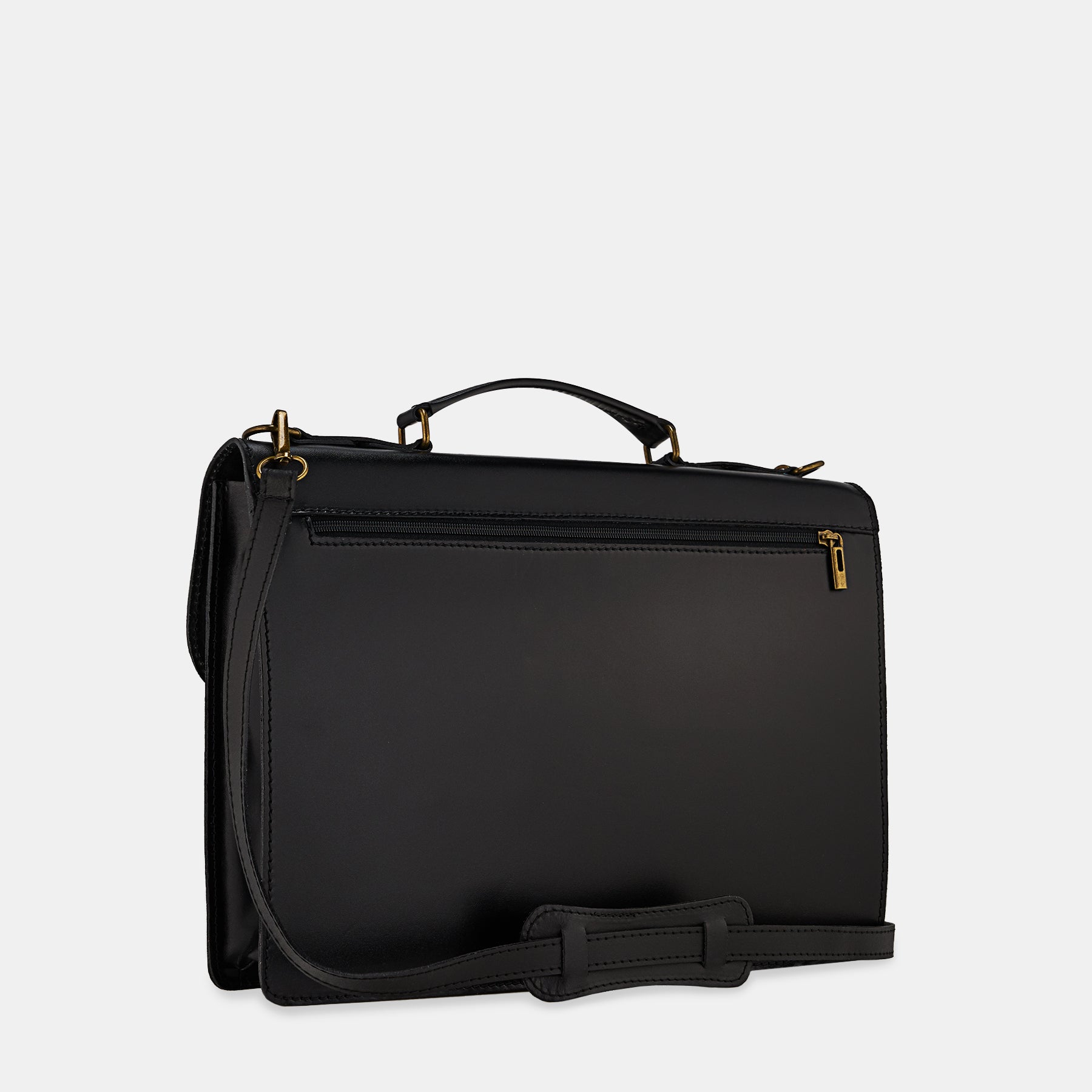 Cartella da Lavoro in Pelle Nera VIAVERDI Made in Italy - Pc 15.6