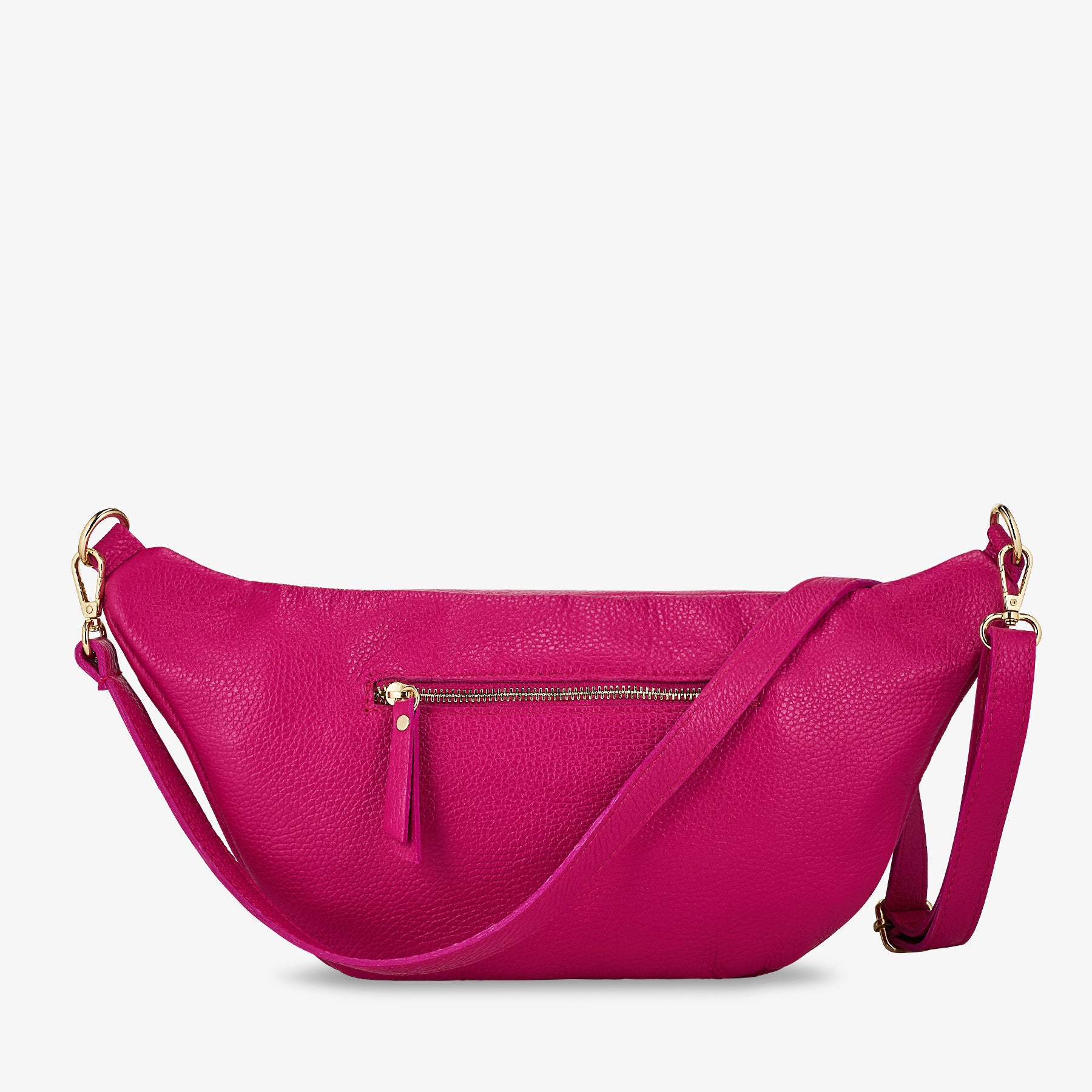 Marsupio Donna in Pelle Fucsia con Tracolla VIAVERDI Made in Italy