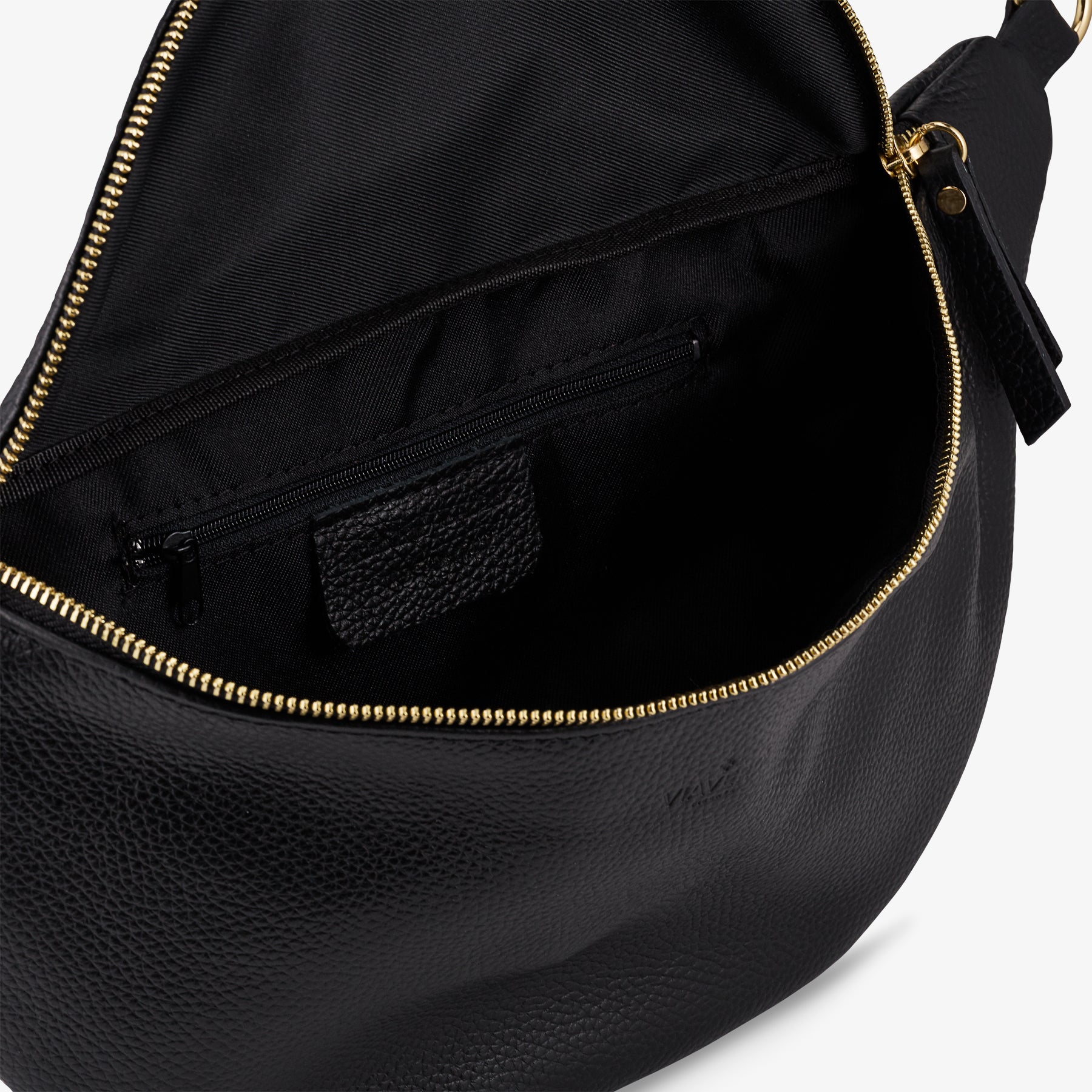 Marsupio Donna in Pelle Nero con Tracolla VIAVERDI Made in Italy