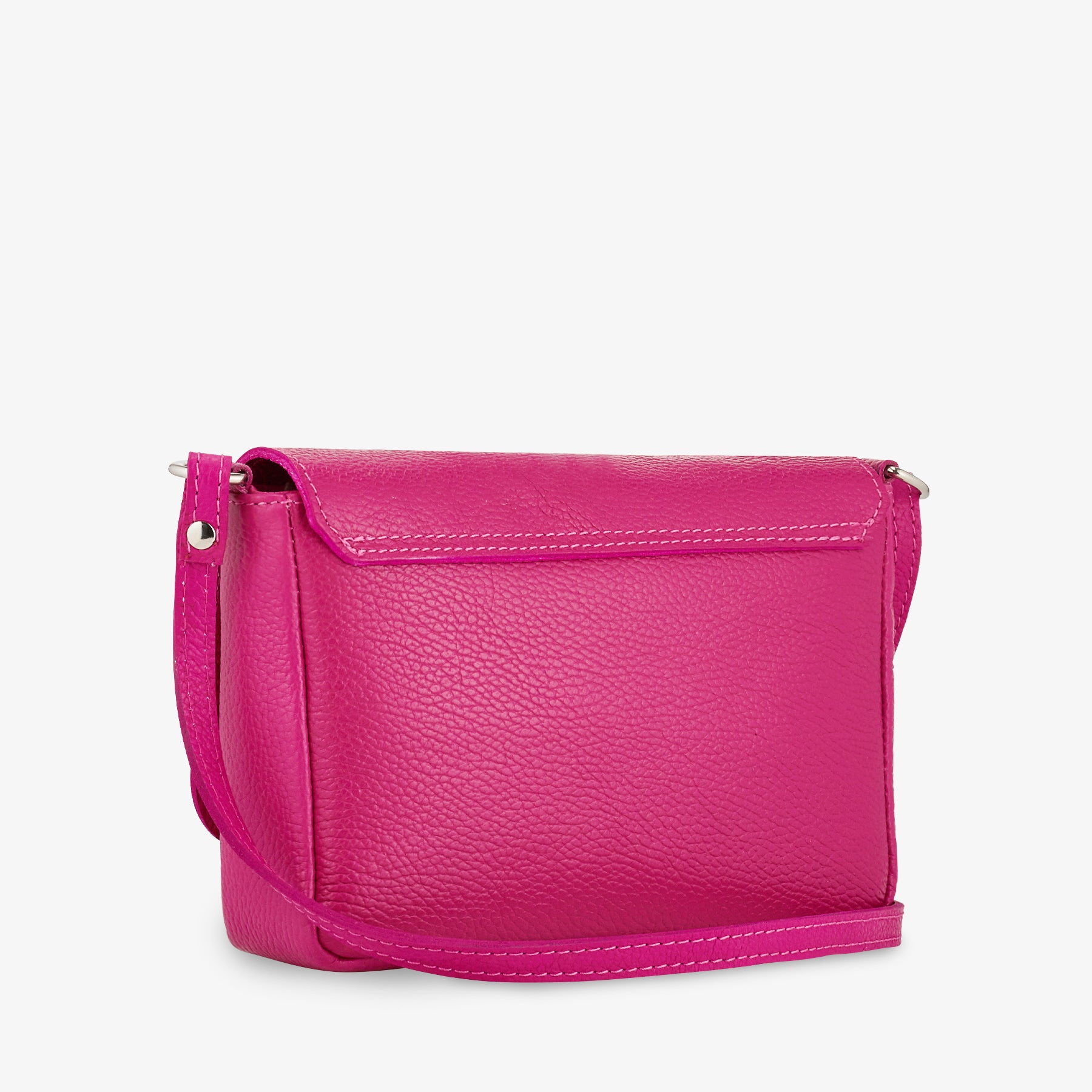 Borsa Piccola a Tracolla in Pelle Fucsia VIAVERDI Made in Italy