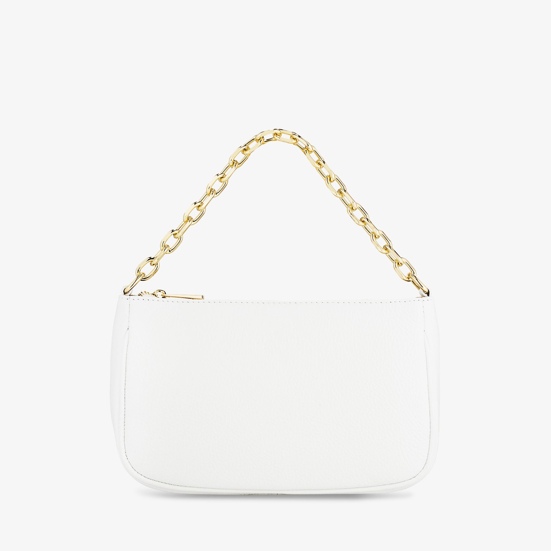 Borsa a Spalla in Pelle Bianca con Tracolla VIAVERDI Made in Italy