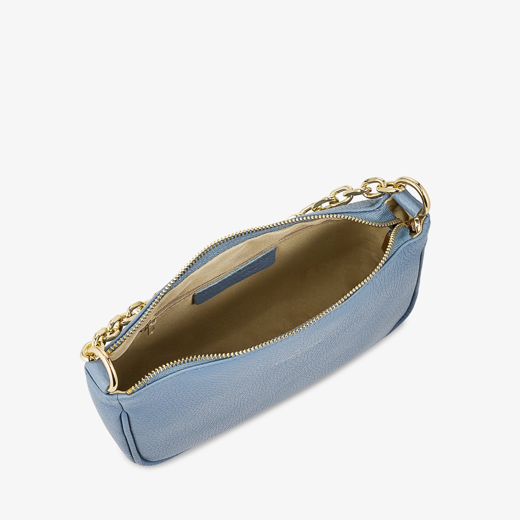 Borsa a Spalla in Pelle Color Carta da Zucchero con Tracolla VIAVERDI Made in Italy