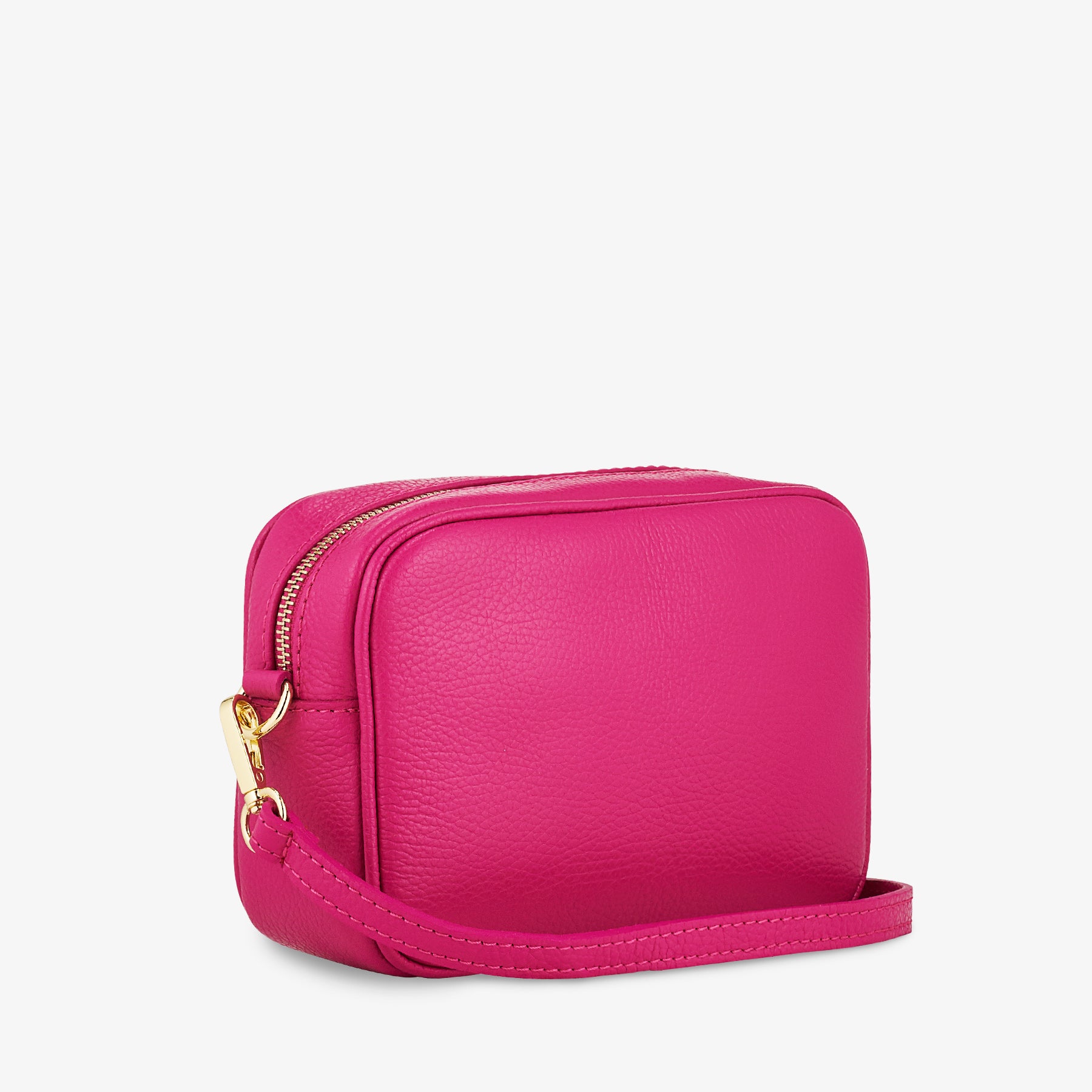 Borsa Camera Bag Piccola in Pelle Fucsia con Tracolla VIAVERDI Made in Italy
