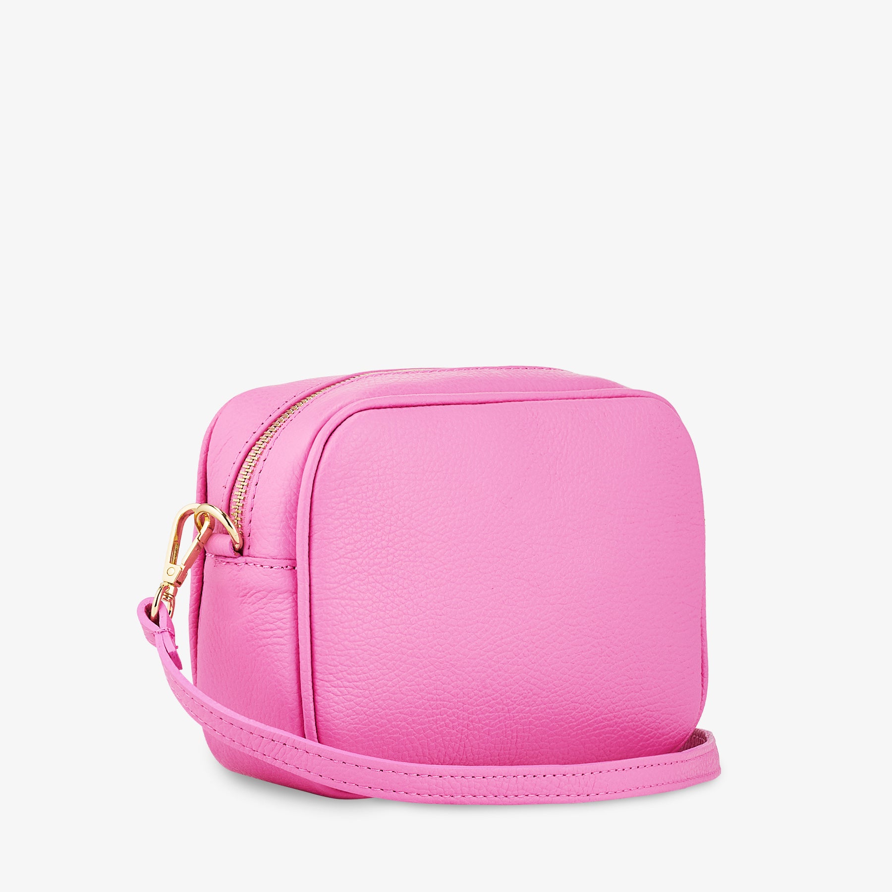 Borsa Camera Bag Piccola in Pelle Rosa con Tracolla VIAVERDI Made in Italy