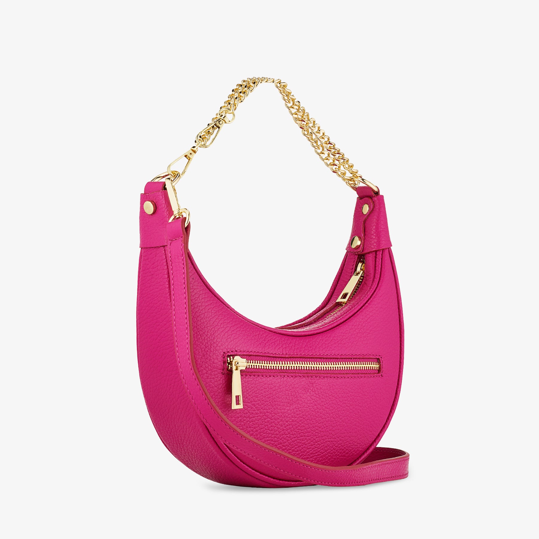 Borsa a Tracolla in Pelle Fucsia VIAVERDI Made in Italy