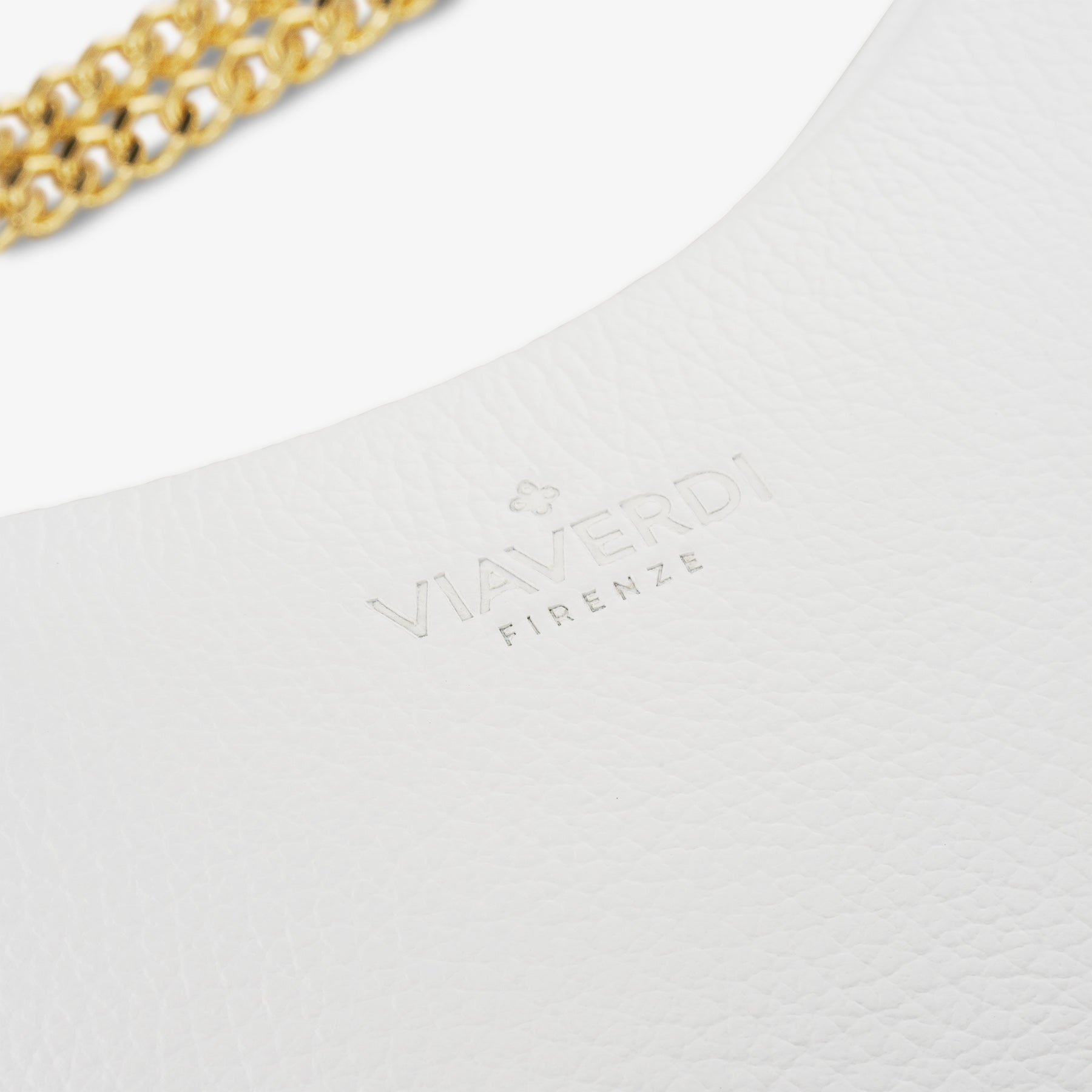 Borsa a Tracolla in Pelle Bianca VIAVERDI Made in Italy